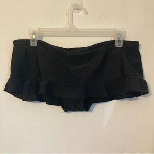 Xhiloration L black bathing suit bottom with ruffle